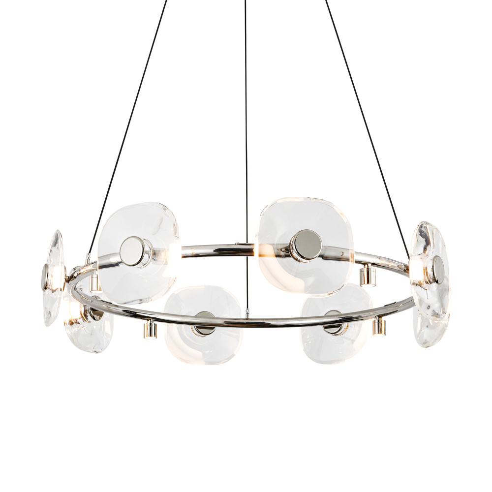 Ziva by Golden Lighting Celestia 8-light Integrated LED Chandelier in Chrome